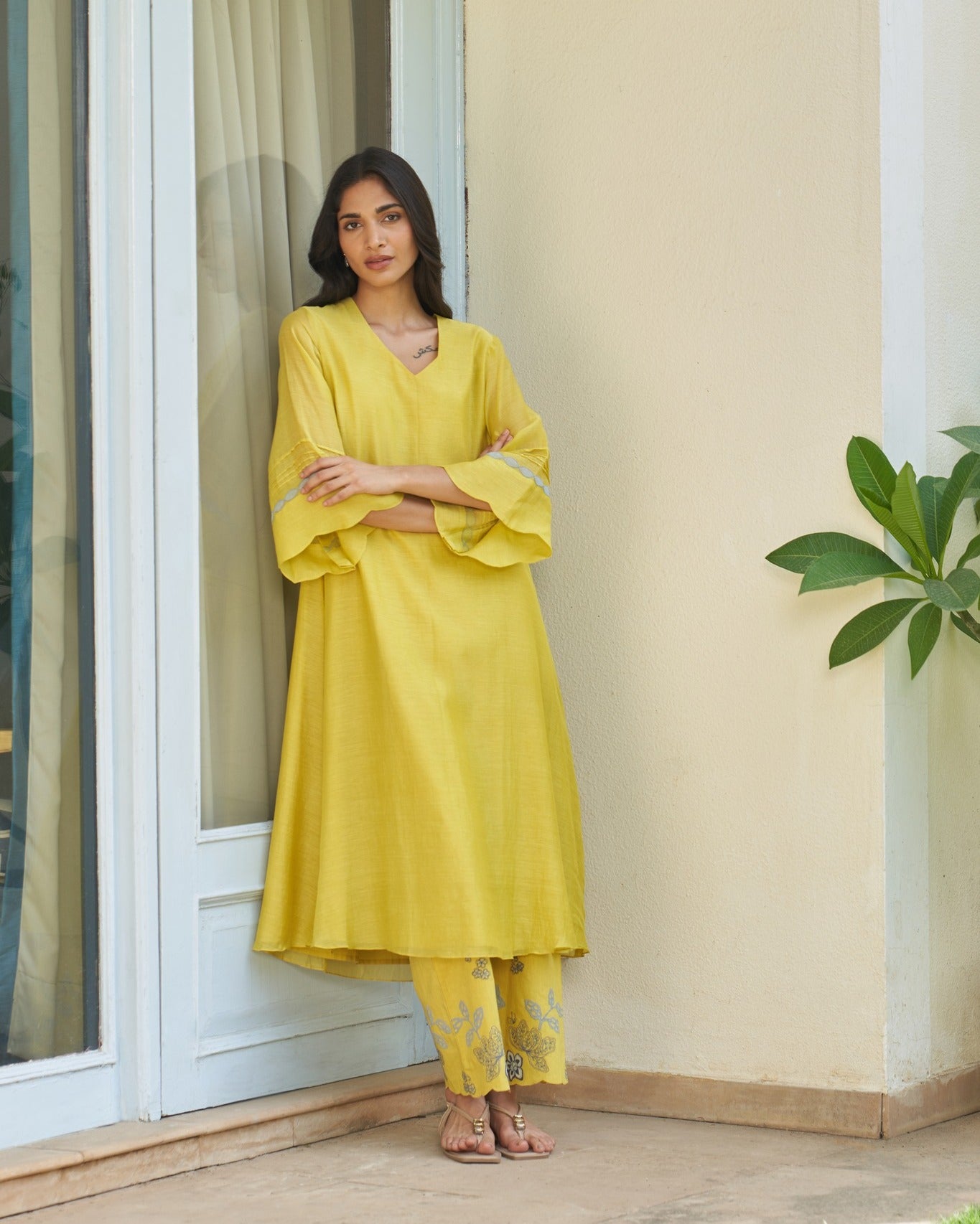 "Midnight Mustard Cotton Charm"