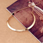 TBOP Gold-Plated U‑Shaped Choker Necklace – Chunky Paper‑Clip Chain, 12 cm Pendant