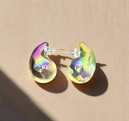 Stylish Western Water‑Drop Earrings for Women – Gold-Tone Alloy Drop Studs