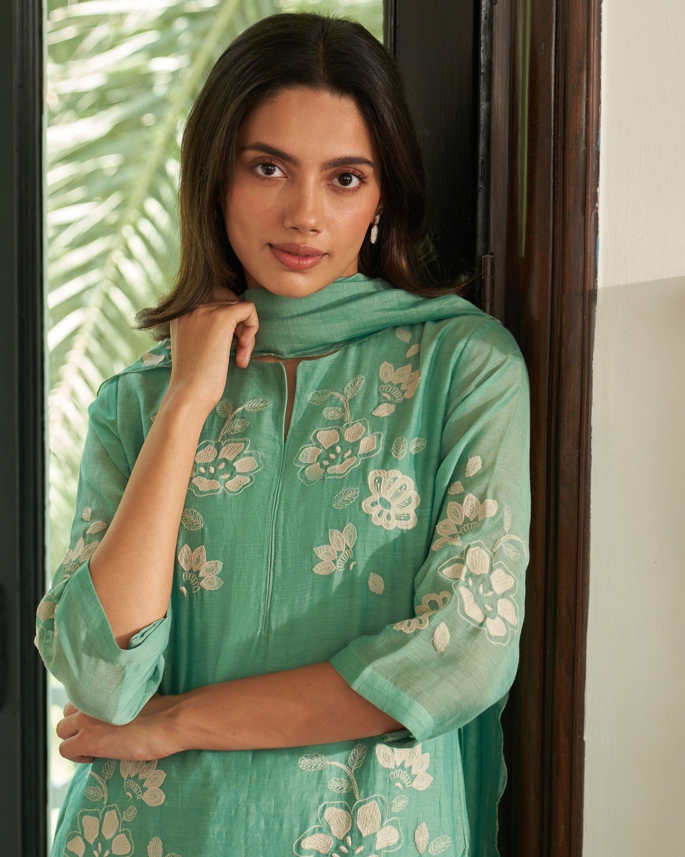"Ivory Meadow Cotton Elegance"