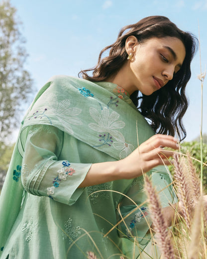 "Ivory Meadow Cotton Elegance"
