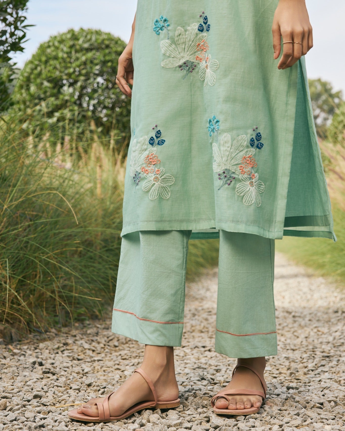"Ivory Meadow Cotton Elegance"