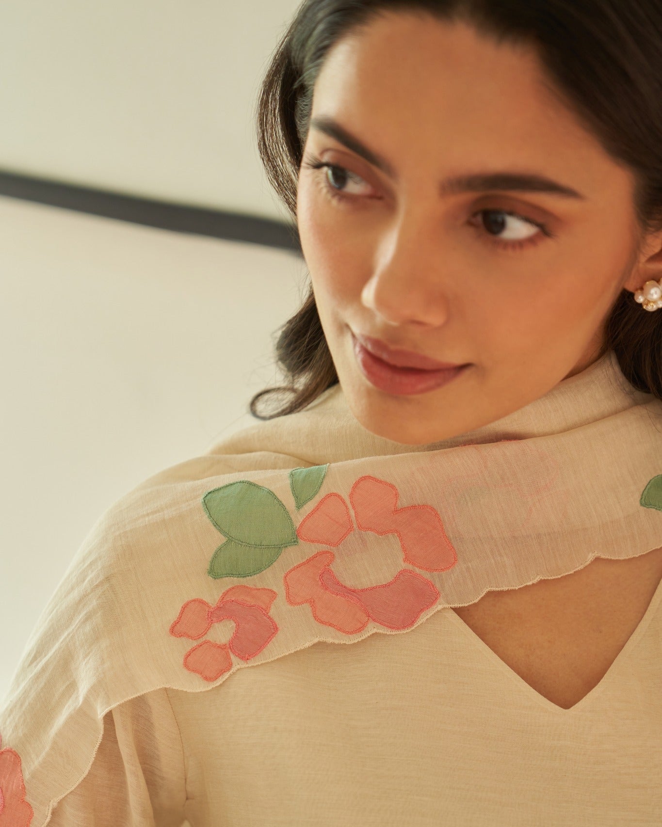 "Ivory Meadow Cotton Elegance"