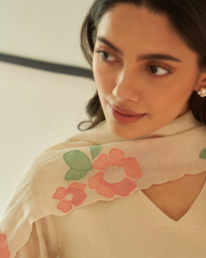 "Ivory Meadow Cotton Elegance"
