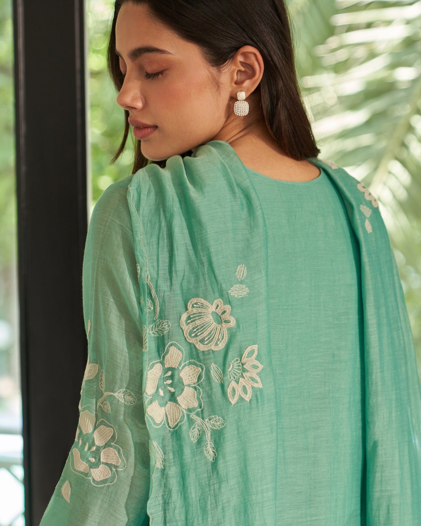 "Ivory Meadow Cotton Elegance"